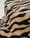 Miz Casa & Co Kailani Bucket Hat Beige Zebra
