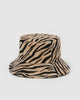 Miz Casa & Co Kailani Bucket Hat Beige Zebra