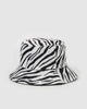 Miz Casa & Co Kailani Bucket Hat White Zebra