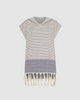 Miz Casa & Co Kids Bondi Turkish Beach Poncho Navy Stripe