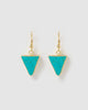 Miz Casa & Co Izzy Earrings Gold Turquoise