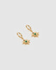 Miz Casa & Co Katie Huggie Earrings Gold Green