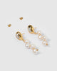Miz Casa & Co Lady Jane Drop Earrings Gold Pearl