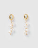 Miz Casa & Co Lady Jane Drop Earrings Gold Pearl