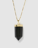 Miz Casa & Co Large Solitaire Pendant Necklace Black Onyx