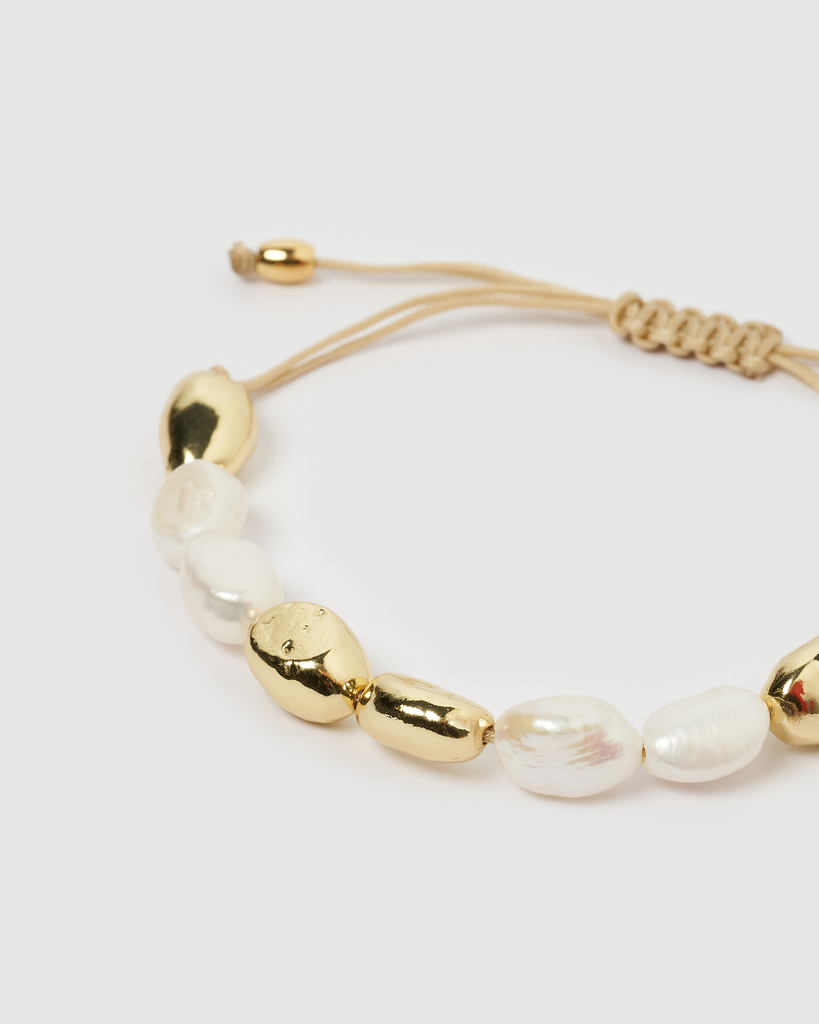 Miz Casa & Co Lucy Bracelet Gold Pearl
