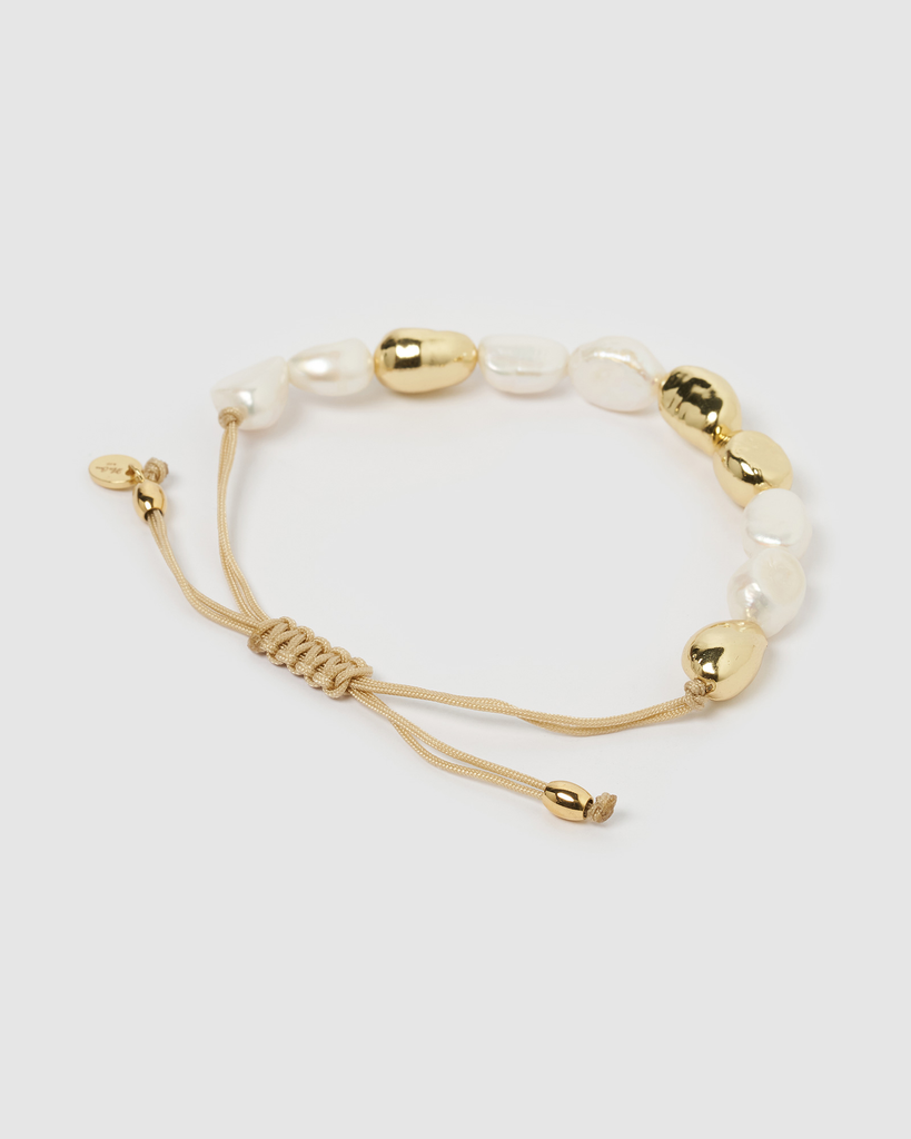 Miz Casa & Co Lucy Bracelet Gold Pearl