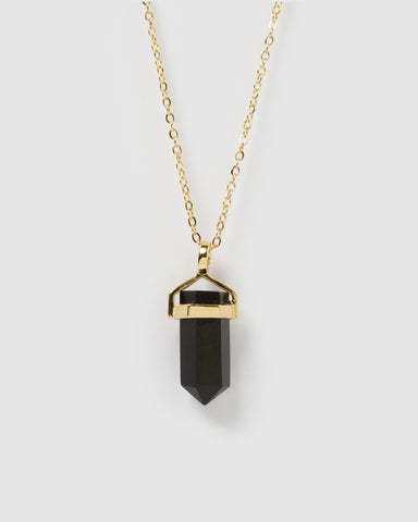 Miz Casa & Co Sea Petal Earrings Onyx Gold