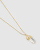Miz Casa & Co Lennon Necklace Clear Quartz Gold