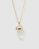 Miz Casa & Co Lennon Necklace Clear Quartz Gold