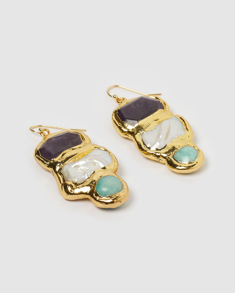 Miz Casa & Co Monti Earrings Gold