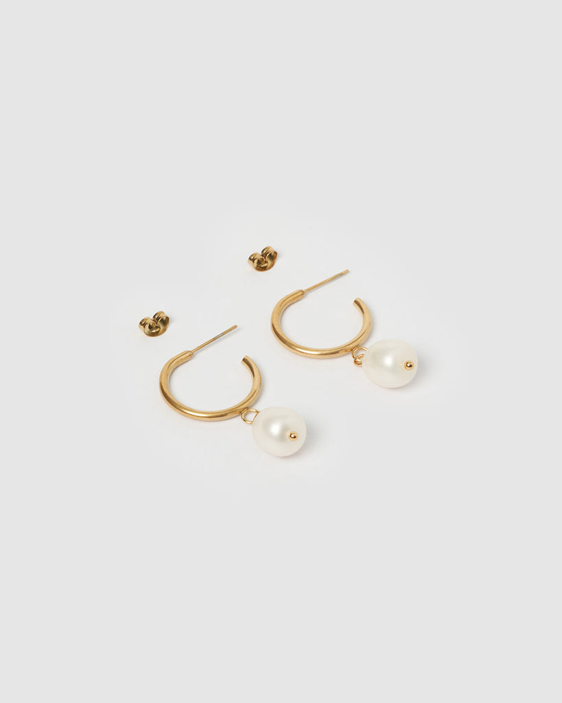 Miz Casa & Co Marina Hoop Earrings Gold