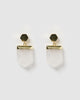 Miz Casa & Co Matilda Earrings Clear Quartz Black