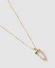 Miz Casa & Co Isla Pendant Necklace Clear Quartz Gold