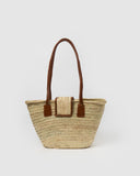 Miz Casa & Co Celima French Basket Bag Natural Brown