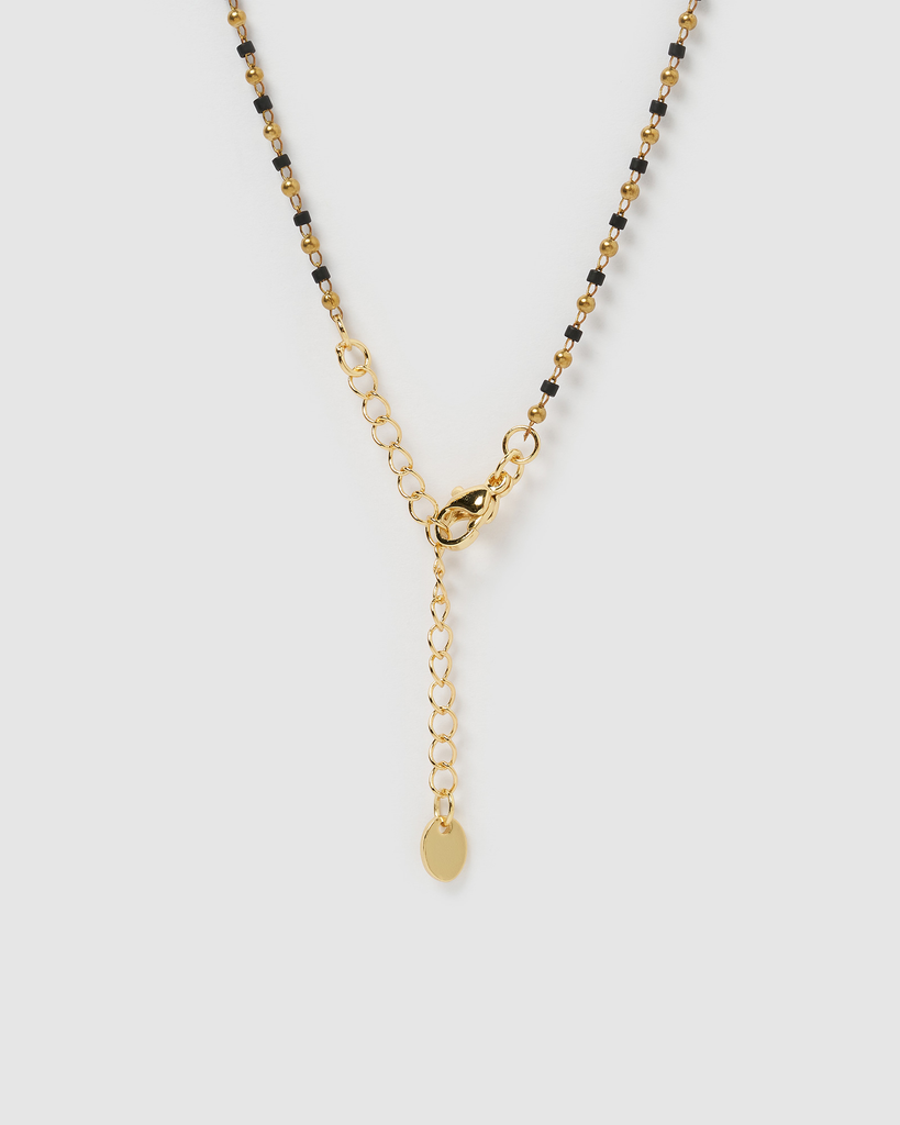 Miz Casa & Co Kelsey Necklace Black Onyx Pearl