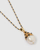 Miz Casa & Co Kelsey Necklace Black Onyx Pearl