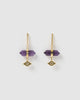 Miz Casa & Co Lea Earrings Gold Amethyst
