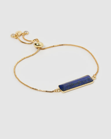 Miz Casa & Co Faceted Stone Bracelet Blue Agate