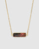 Miz Casa & Co Maz Necklace Pink & Black Rhodonite
