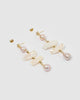 Miz Casa & Co Selena Earrings Iridescent Pearl