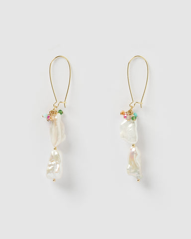 Miz Casa & Co Sydney Earrings Gold Pearl