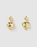 Miz Casa & Co Sweet Love Earrings Gold Pearl
