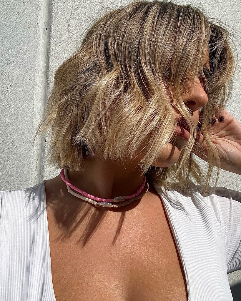 Miz Casa & Co Malia Choker Pearl Neutral Blush