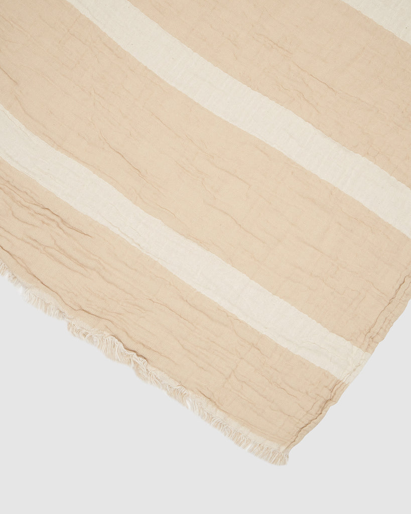 Miz Casa & Co Monaco Beach Blanket Beige Stripe