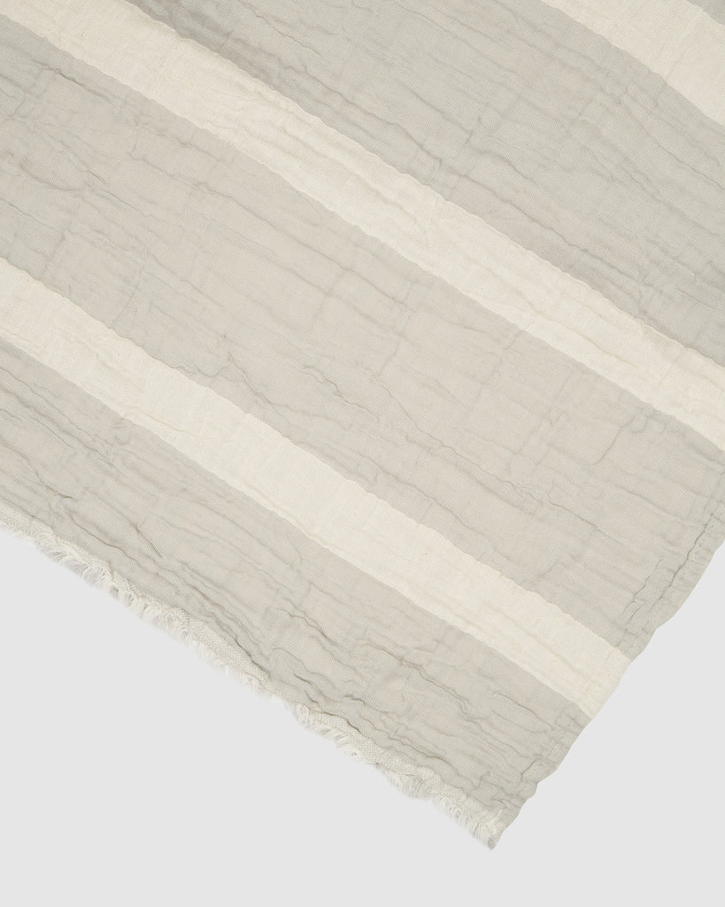 Miz Casa & Co Monaco Beach Blanket Grey Stripe