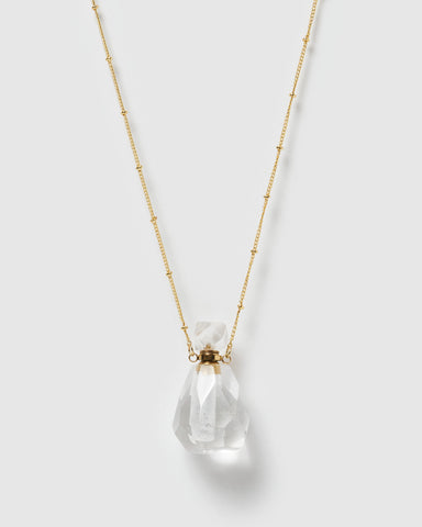 Miz Casa & Co Pearla Pendant Necklace Gold Pink