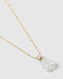Miz Casa & Co Fantasy Pendant Perfume Bottle Necklace Clear Quartz Gold