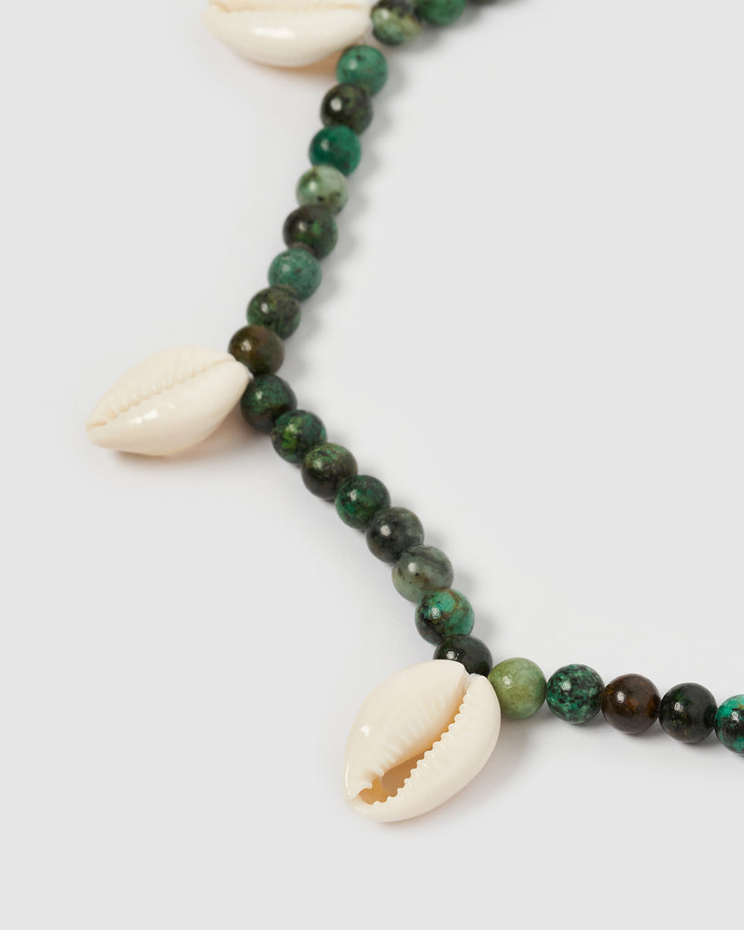 Miz Casa & Co Nemo Shell Necklace Emerald