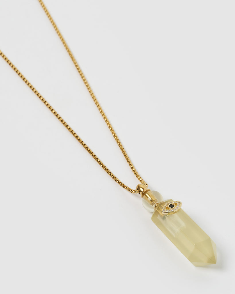 Miz Casa & Co Ophelia Perfume Bottle Necklace Citrine