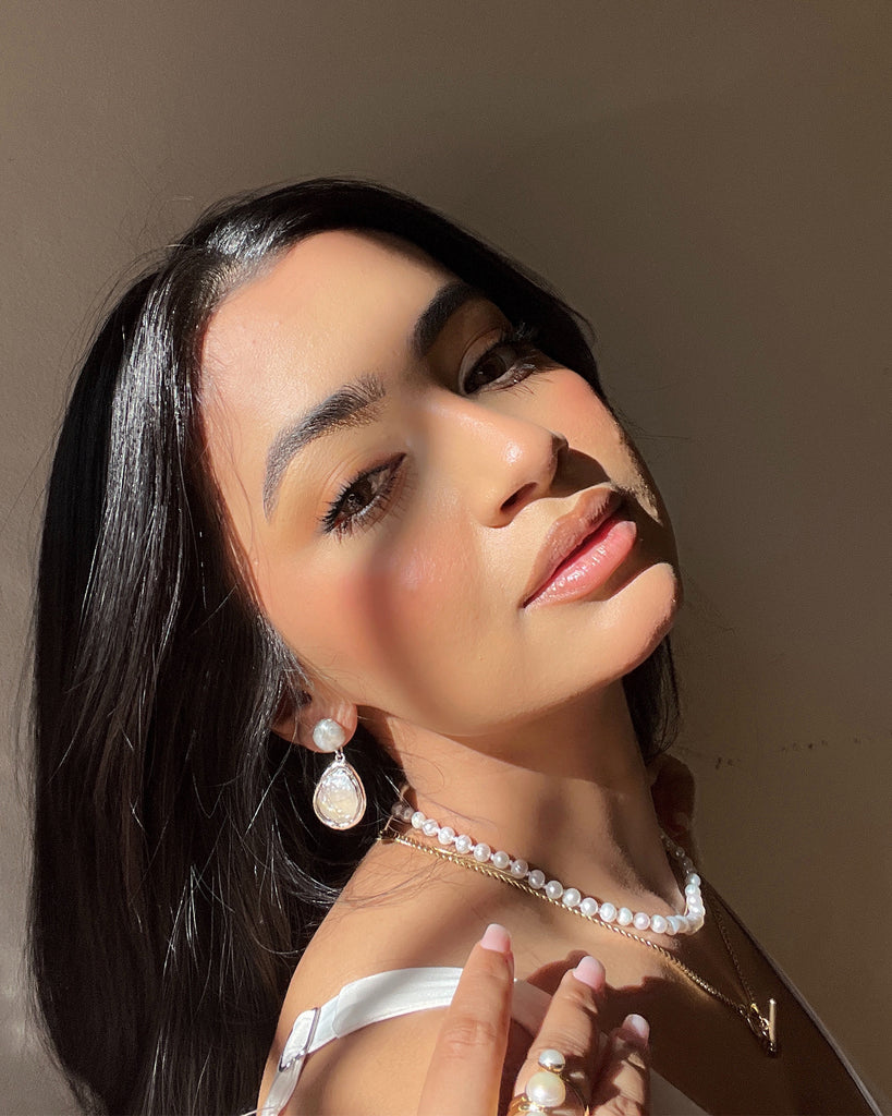 Miz Casa & Co Olivia Earring Silver Pearl