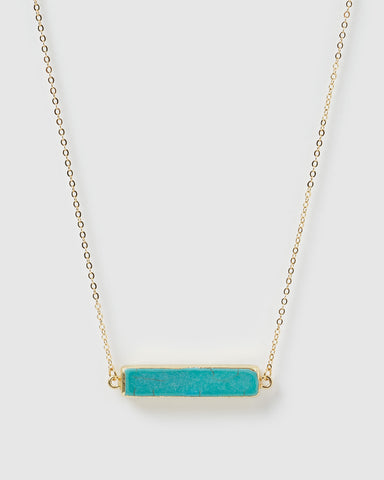 Miz Casa & Co Nemo Shell Necklace Turquoise