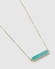 Miz Casa & Co Papeete Necklace Turquoise Gold