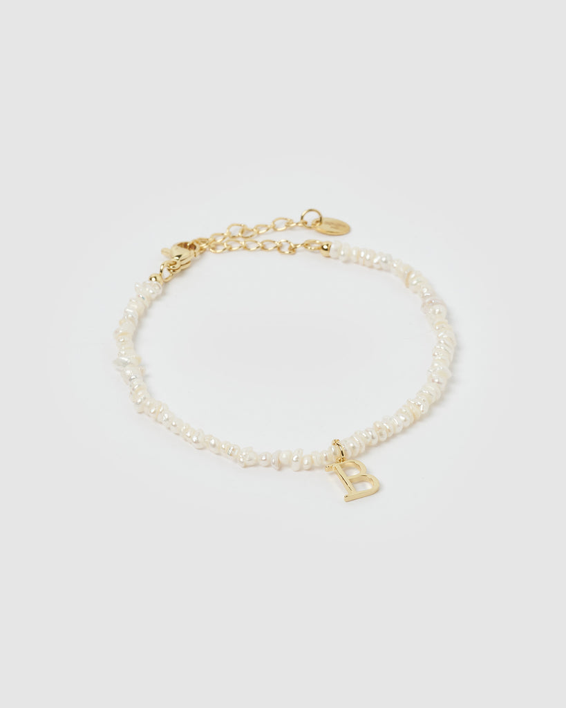 Miz Casa & Co Pearl Letter B Bracelet