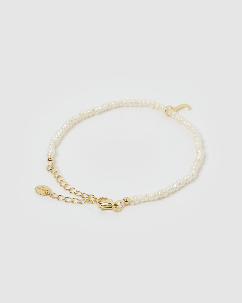 Miz Casa & Co Pearl Letter J Bracelet