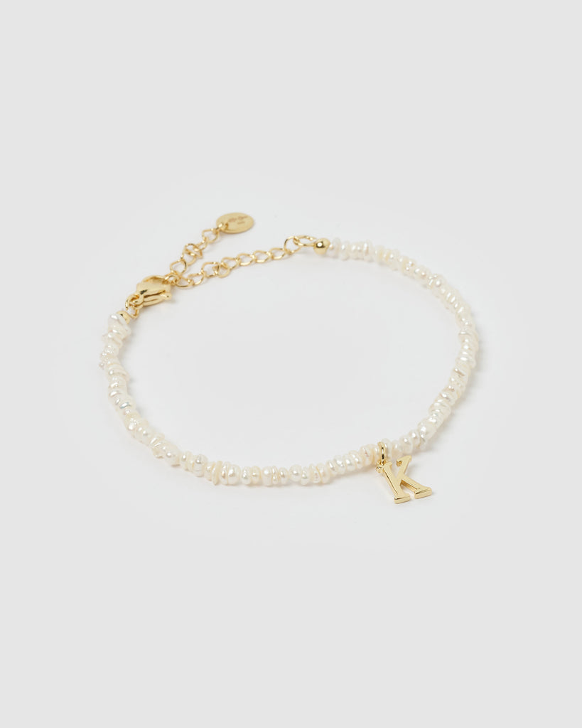 Miz Casa & Co Pearl Letter K Bracelet