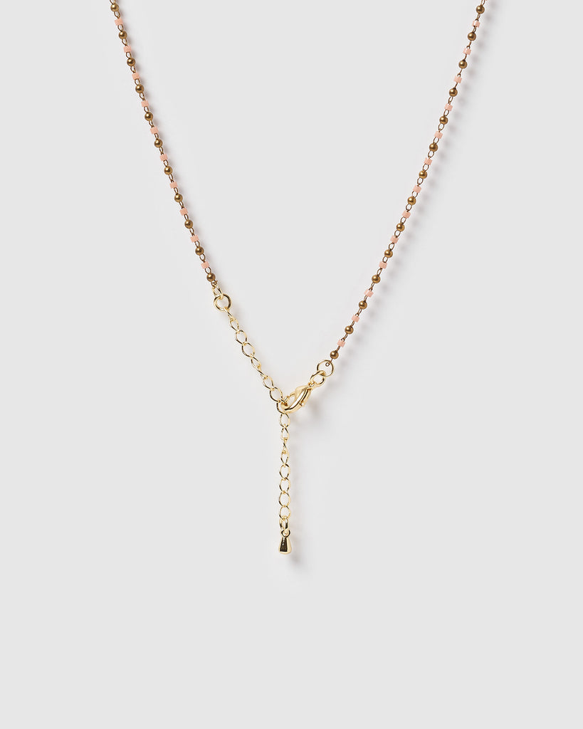 Miz Casa & Co Pearla Pendant Necklace Gold Pink