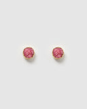 Miz Casa & Co Rand Stud Earrings Pink