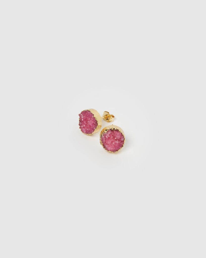 Miz Casa & Co Rand Stud Earrings Pink