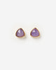 Miz Casa & Co Salt Stud Earrings Amethyst Gold