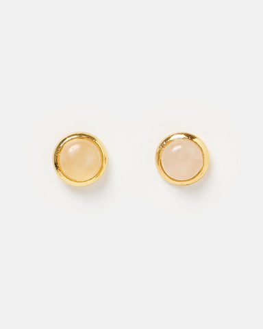 Miz Casa & Co Andie Drop Earrings Pink Gold