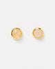 Miz Casa & Co Sunlit Stud Earrings Rose Quartz Gold
