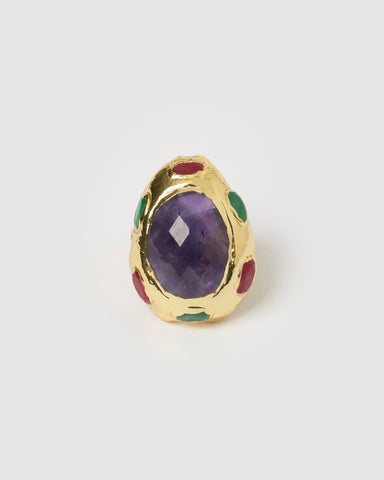 Miz Casa & Co Destiny Ring Gold Amethyst