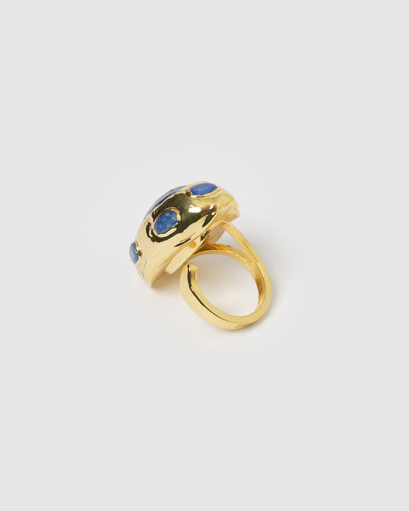 Miz Casa & Co Silvia Ring Gold Blue Lapis