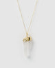 Miz Casa & Co Spade Crystal Necklace Clear Quartz