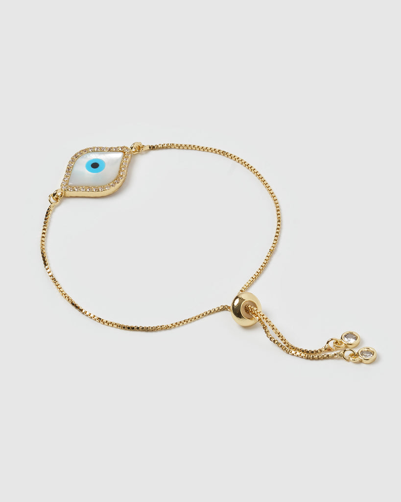 Miz Casa & Co Time Keeper Bracelet Gold Pearl